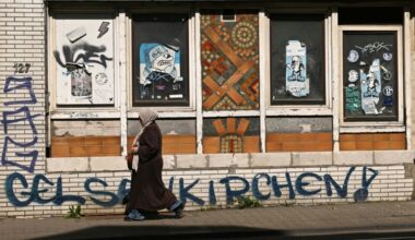 An empty shop in Gelsenkirchen, western Germany, where the far-right AfD party has made inroads (Ina FASSBENDER)