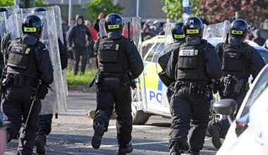 Three arrests as eight PSNI officers injured during disorder after Irish Cup final clash – The Irish News