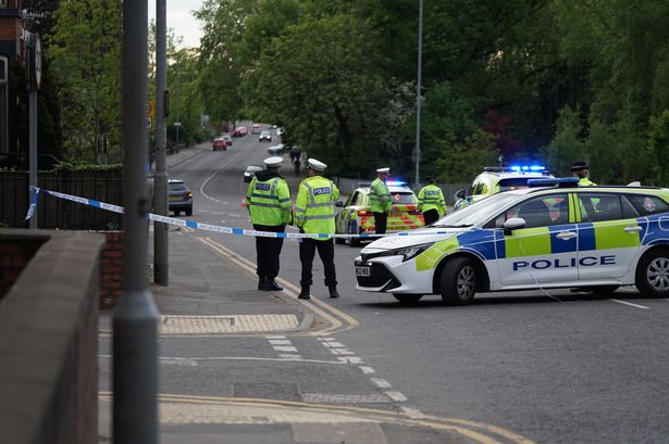 Hyde Road was taped off in both directions
