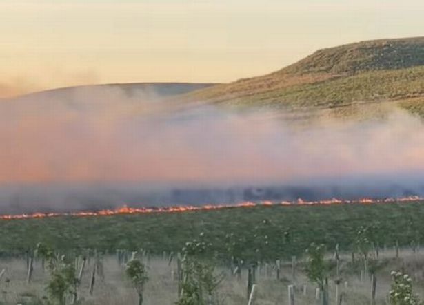 An 'avoid the area' warning was put in place after the wildfire in Bolton