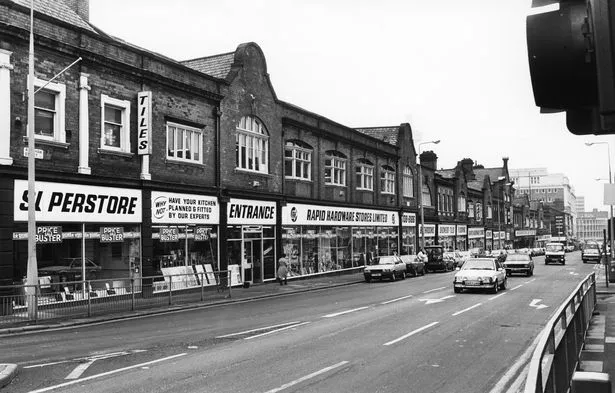 Rapid Hardware Store shop front on April 16, 1987