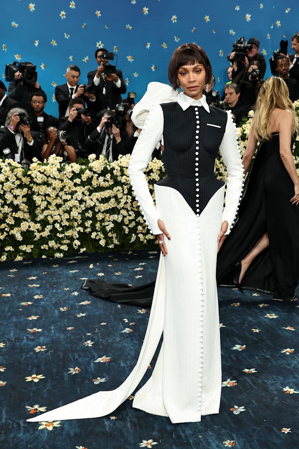 Zoe Saldaña attends the 2025 Met Gala at the Metropolitan Museum of Art in New York City on May 5, 2025.