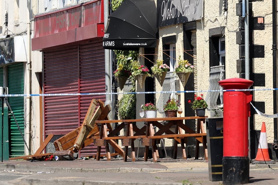 The scene in Millisle. Photograph by Declan Roughan / Press Eye