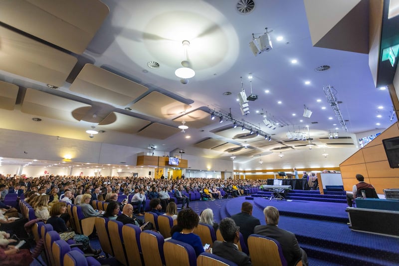 More than 2,500 individuals attended a multi-stake conference in Birmingham, England on Sunday, May 25, 2025.