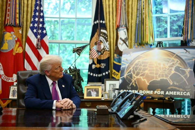 US President Donald Trump announced new details and initial funding for the missile shield system last week (Jim WATSON)