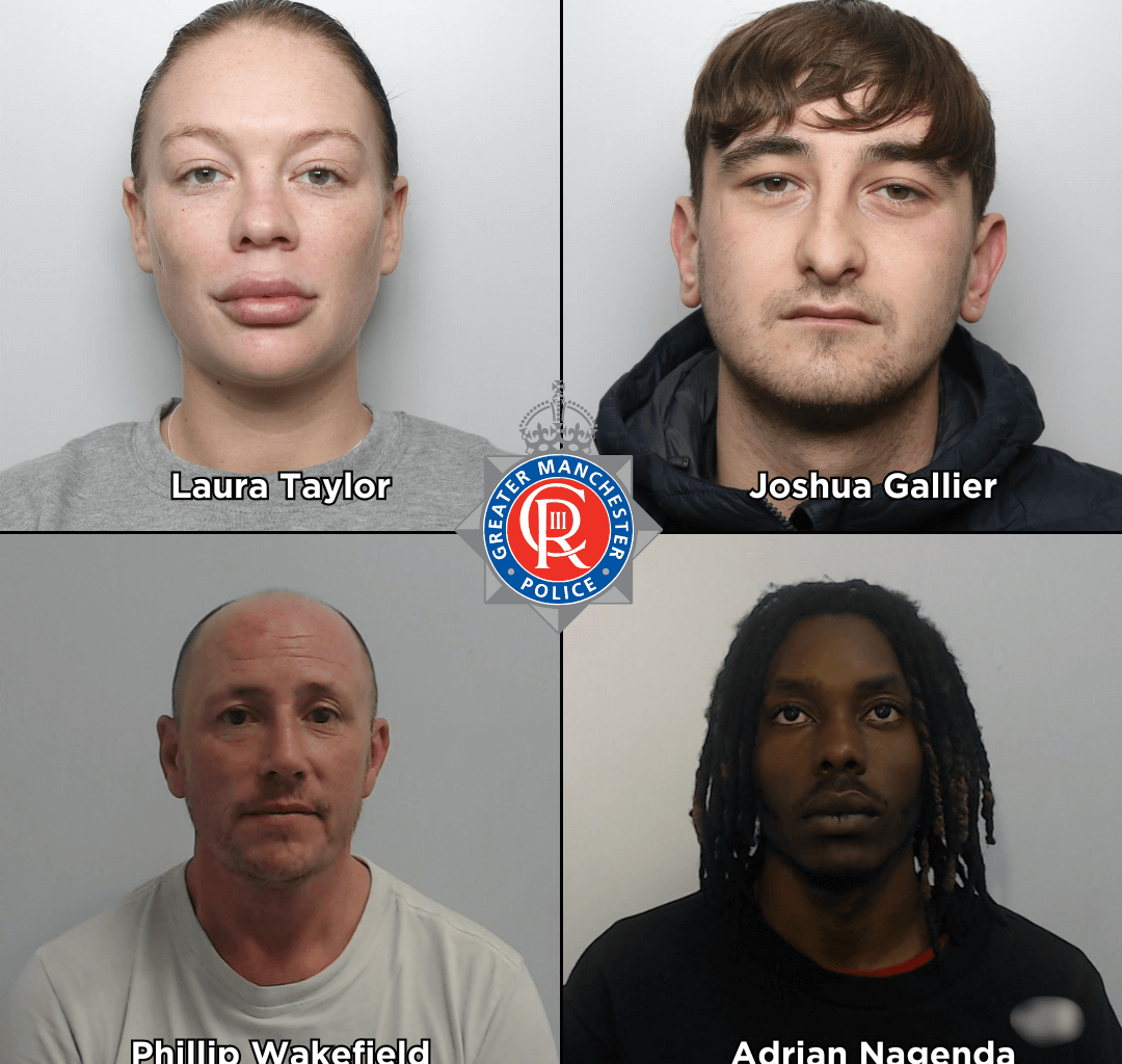 Drugs gang jailed for more than 34 years after firearms and ammunition discovery in Salford