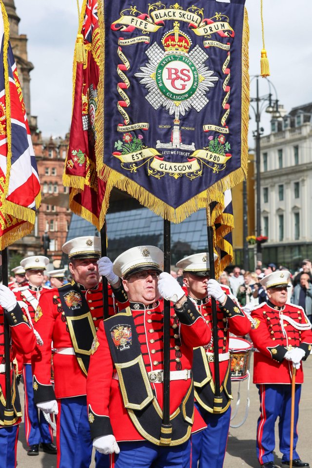 Orange Order parade in Glasgow, Scotland.