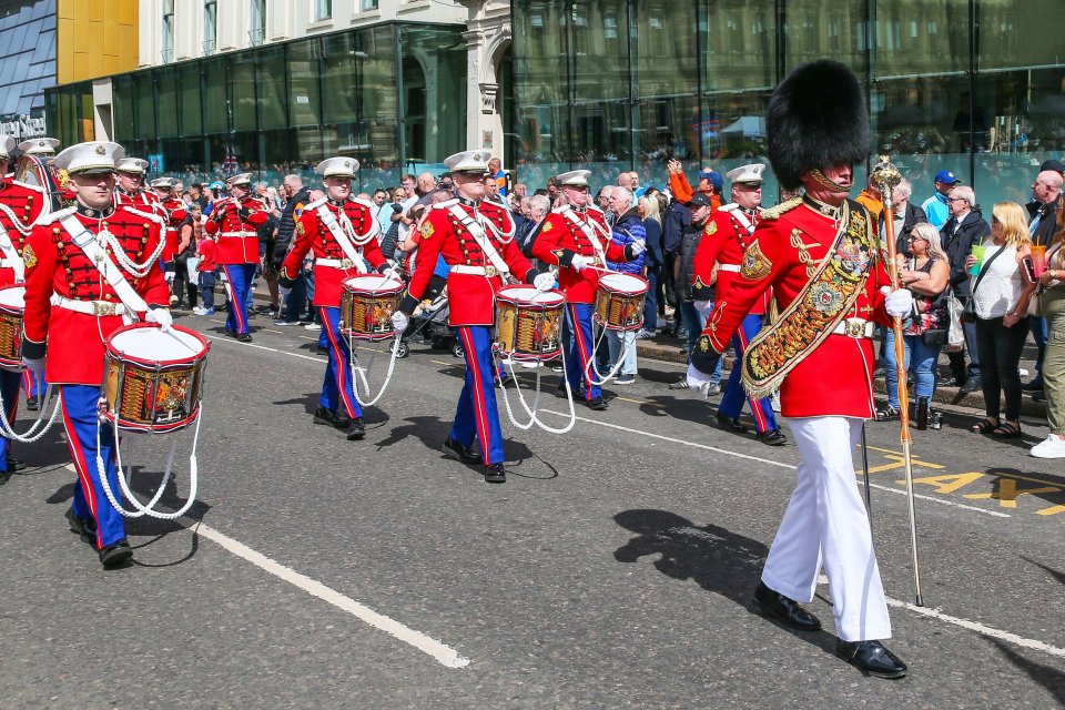 Orange Order parade in Glasgow, Scotland.