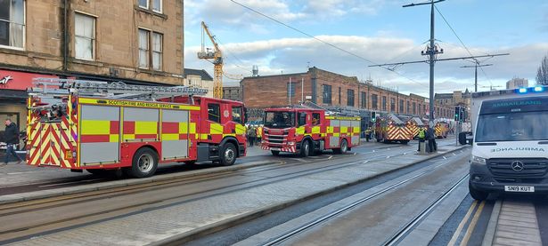 Emergency services at the incident
