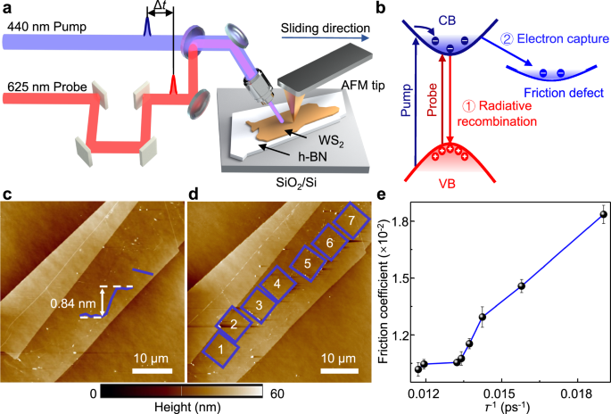 Ultrafast dynamics of electronic friction energy dissipation in defective semiconductor monolayer