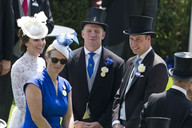 Getty Images Kate Middleton, Zara Tindall, Mike Tindall, and Prince William on June 20, 2017