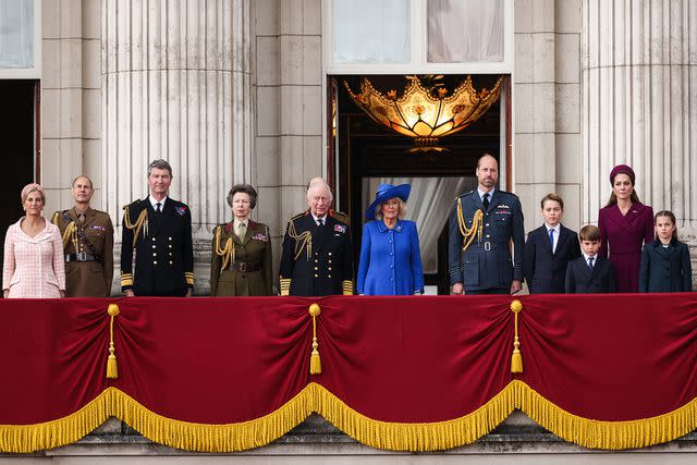 ADRIAN DENNIS/AFP via Getty The royal family on the balcony of Buckingham Palace on May 5, 2025 to celebrate the 80th anniversary of VE Day