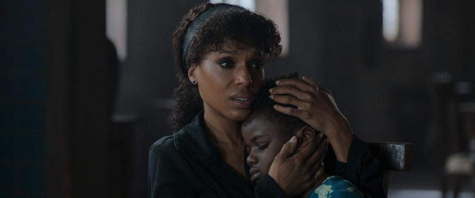 Kerry Washington as Syrah and Jahleel Kamera as Ky in Shadow Force movie