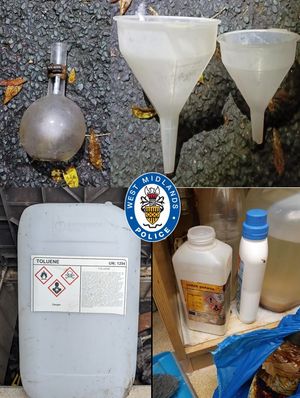 The chemical kit was used to produce crystal meth