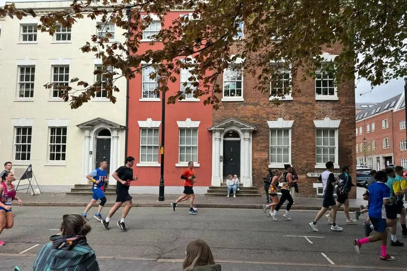 Runners at the Great Birmingham Run 2025. 16,000 runners (or walkers) pounded the pavements on May 4. There were celebratory vibes across the city on Sunday -Credit:Stacey Barnfield
