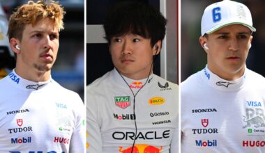 Yuki Tsunoda fails to score again after six rounds at Red Bull Racing, Liam Lawson gets first points of the season, driver swap, contract rumours, speculation, silly season, Isack Hadjar