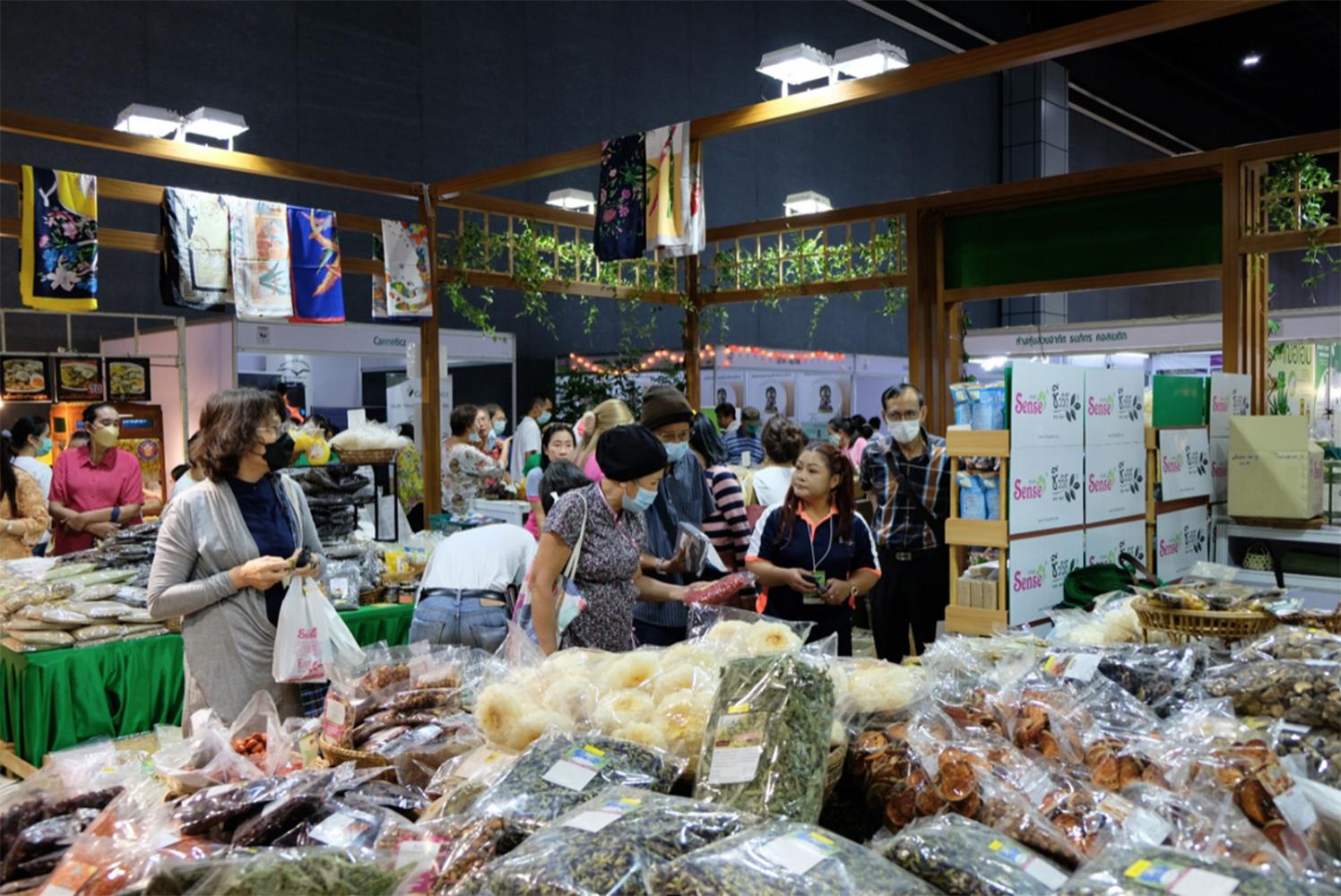 Visitors browse an array of herbal products on display at the 20th National Herbs Expo.