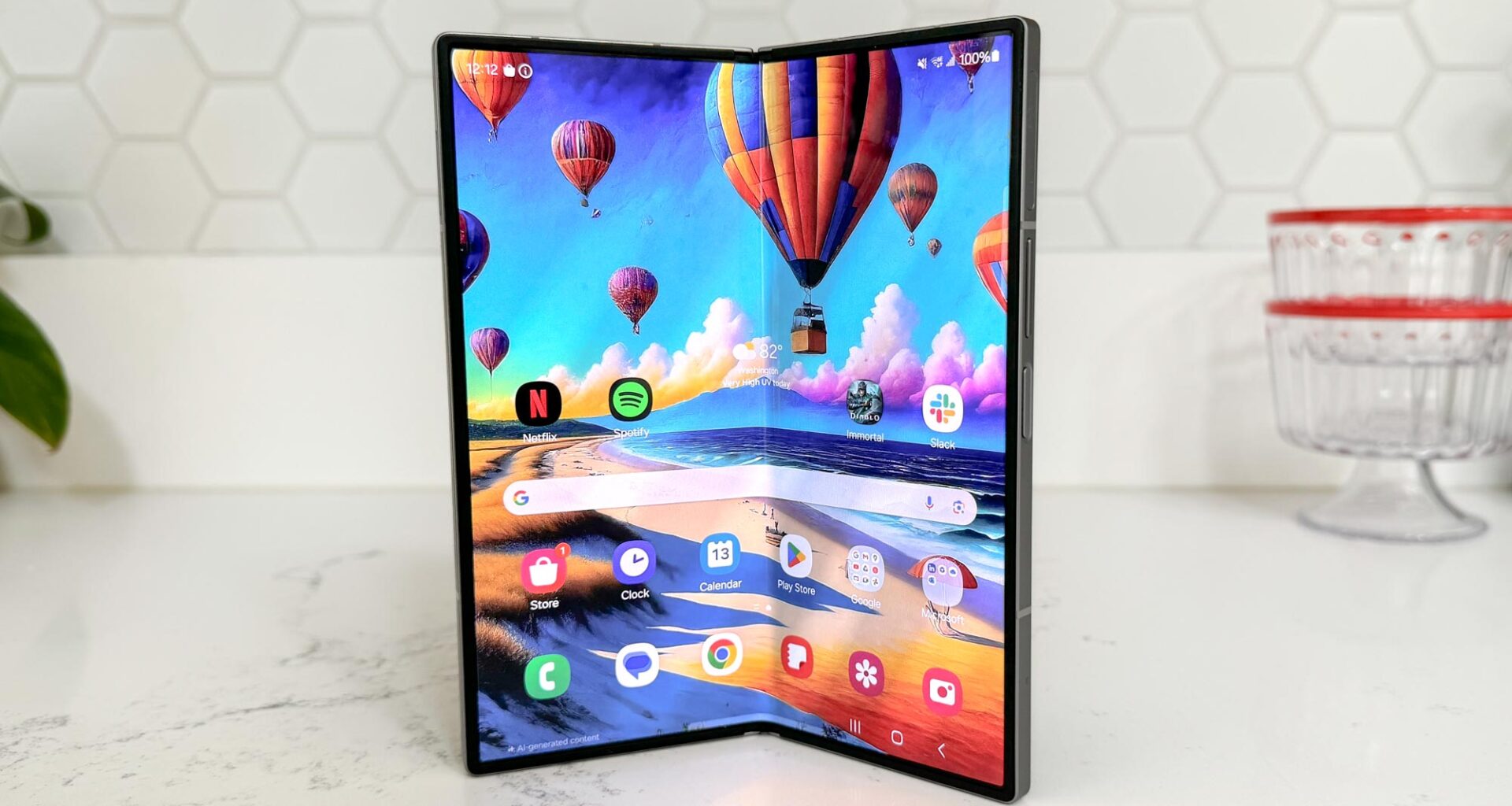 Galaxy Z Fold 6 shown in hand