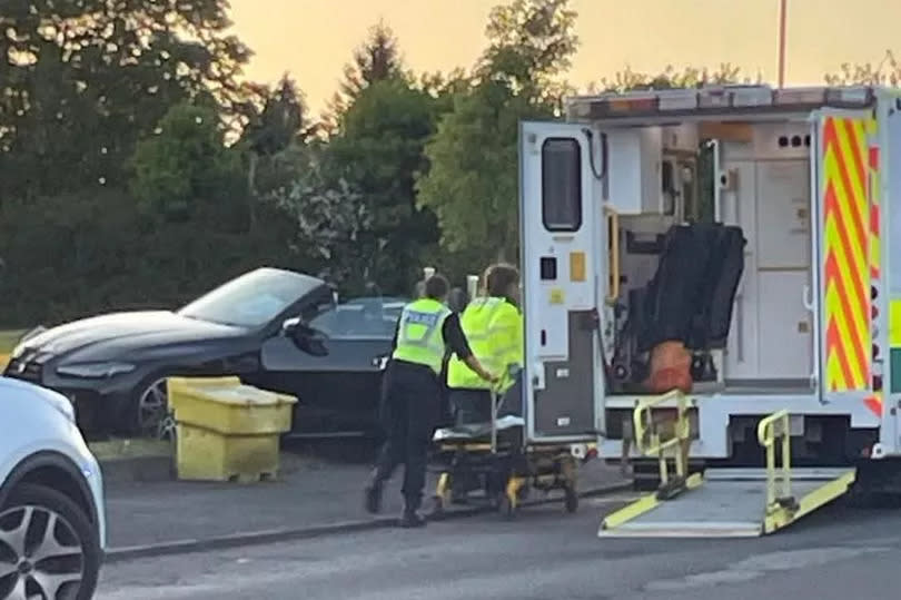 The collision involved an ambulance and a BMW