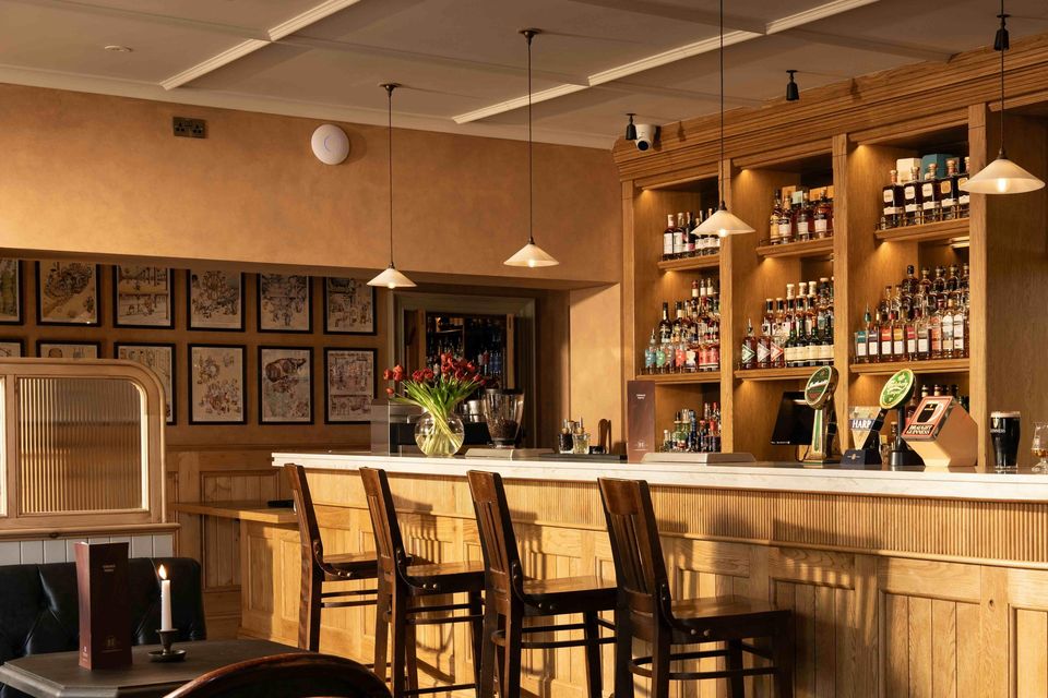 The bar area at the Harbourview Hotel, Carnlough