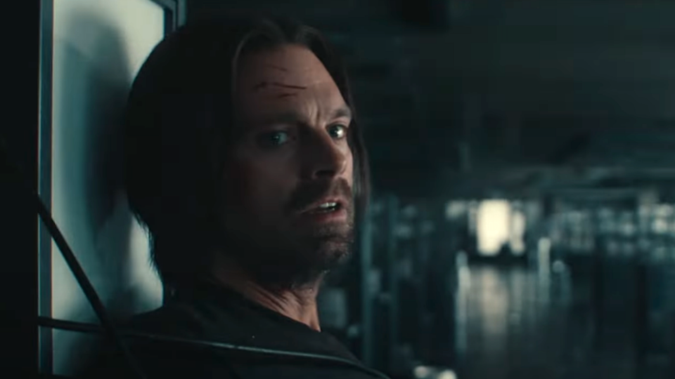 Bucky Barnes looking over in Thunderbolts ending Void scene