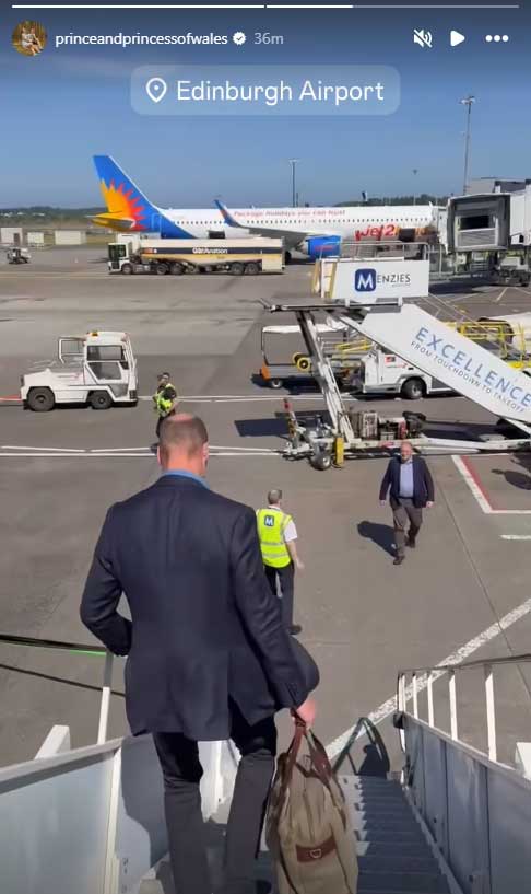 Prince William leaves England for royal visit without Kate Middleton