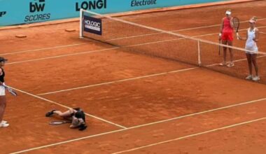 Madrid Open star collapsed to ground after being hit in the head with a ball | Tennis | Sport