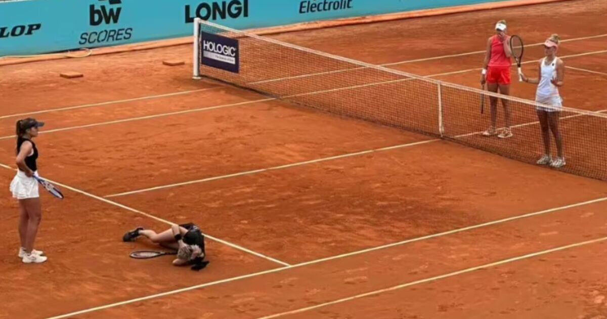 Madrid Open star collapsed to ground after being hit in the head with a ball | Tennis | Sport