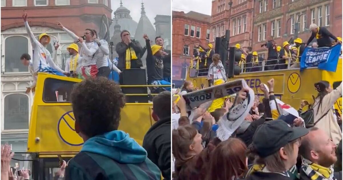 Leeds star appears to confirm team-mate is quitting club while on boozy bus parade | Football | Sport