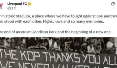 Liverpool show class with tribute to Everton as Blues leave Goodison Park | Football | Sport