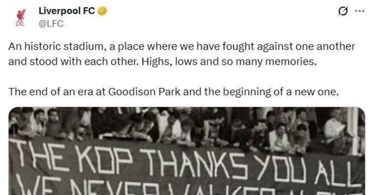 Liverpool show class with tribute to Everton as Blues leave Goodison Park | Football | Sport