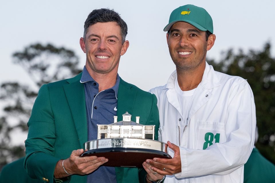Rory McIlroy and caddie Harry Diamond in Augusta last month following Rory's historic Masters win. He's the richest young person in Northern Ireland with a fortune of £260m, the Sunday Times Rich List said
