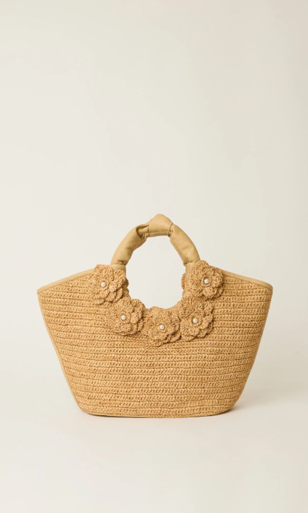 A floral straw bag