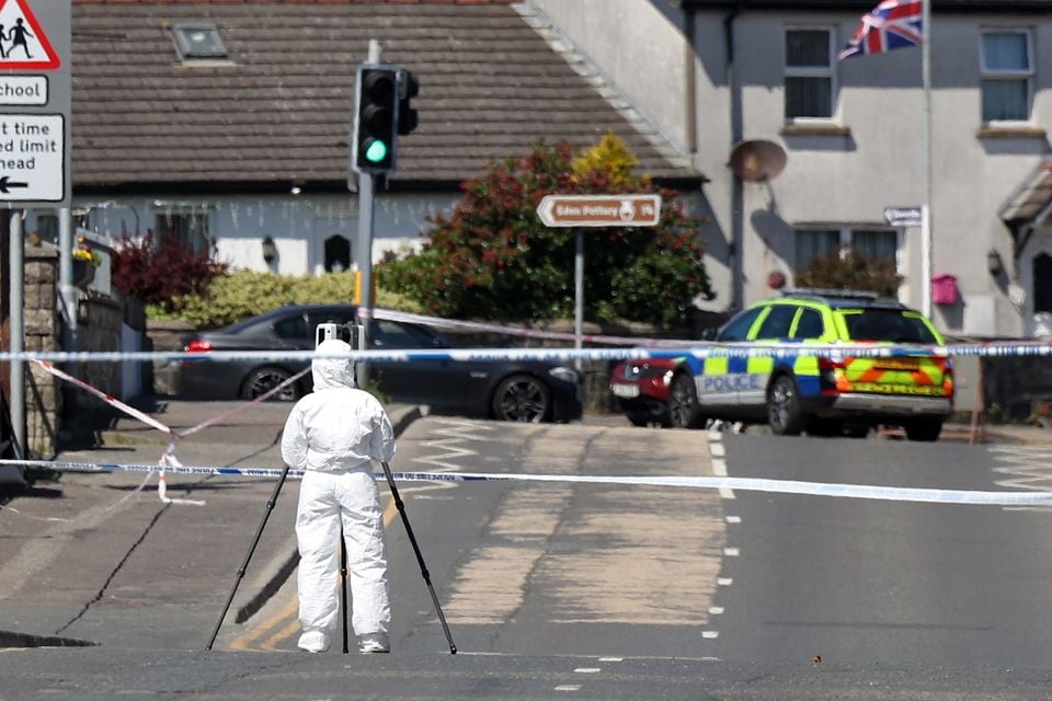 The scene in Millisle. Photograph by Declan Roughan / Press Eye