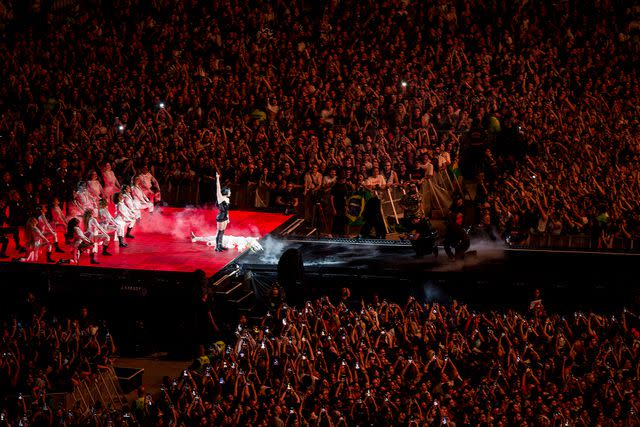 DANIEL RAMALHO/AFP via Getty  Lady Gaga performs at Copacabana Beach in Rio de Janeiro on May 3