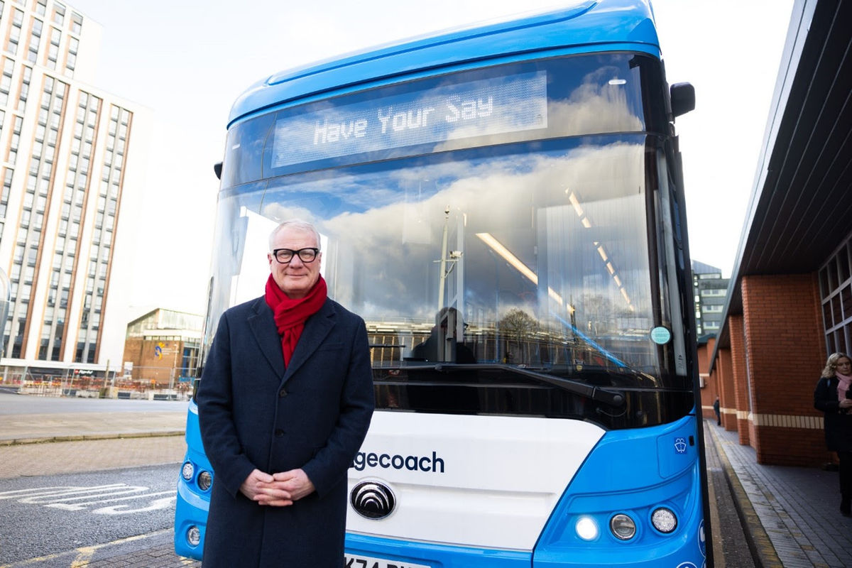 West Midlands Mayor Richard Parker at Wolverhampton Bus Station. PIC: Gurdip Thandi LDR