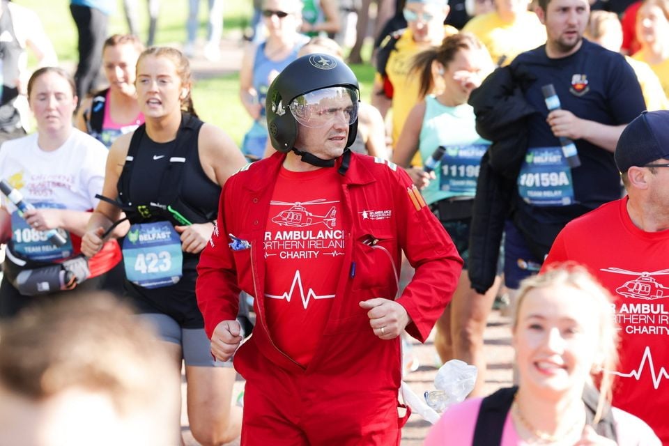 Marathon runners pictured at the Belfast event gets underway at Stormont (Pic: Kelvin Boyes / PressEye)