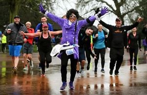 Fun in the rain for Wolverhampton West Park's 500th run in March last year