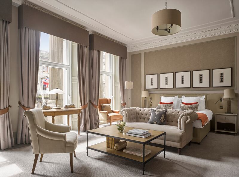 Junior Suites at The George are spacious, with king-size beds