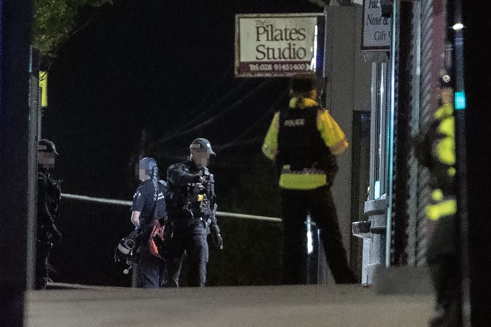 Emergency services at the scene of a firearms incident in the High Street area of Bangor on May 18th 2025 (Photo by Kevin Scott)