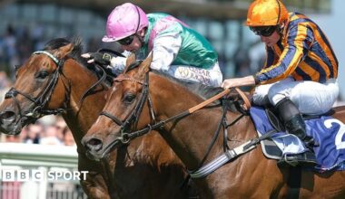 Lead Artist edges out Dancing Gemini by a neck to win at Newbury