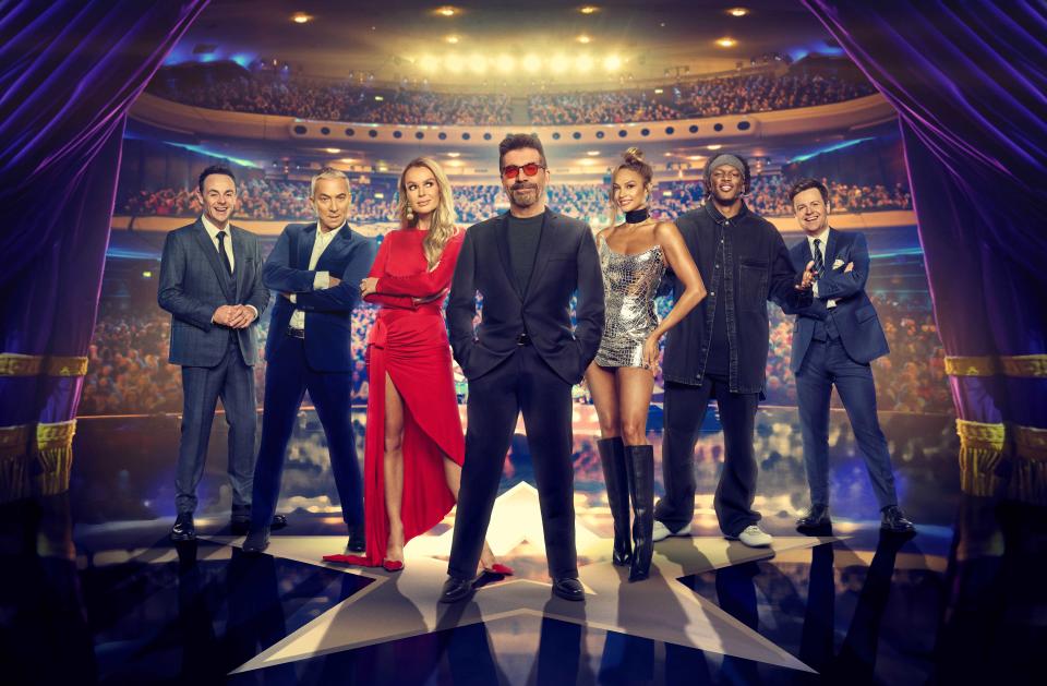 BGT judges including Simon Cowell, Amanda Holden, Alesha Dixon, Bruno Tonioli