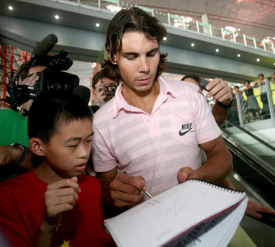 Tennis player Rafael Nadal (SPA) arrives at the Beijing International Airport© CSPA-Imagn Images