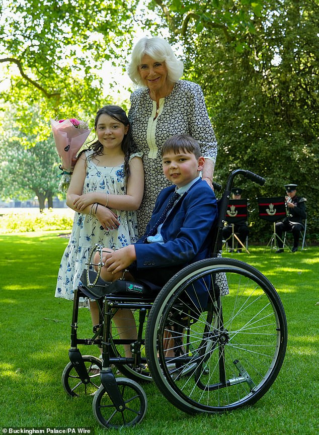 Luckily, Queen Camilla decided to create a very special party just for them. Pictured with Lyla O'Donovan