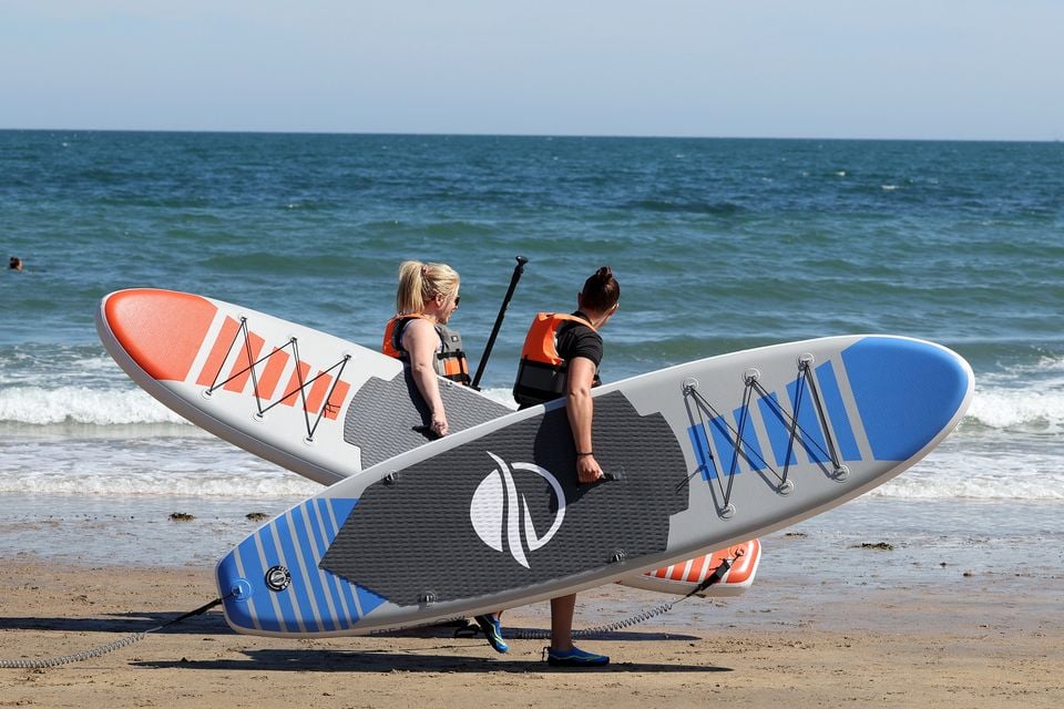 Soaking up the sun at Helen's Bay. Photo: Declan Roughan / Press Eye