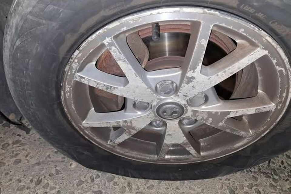 The car was stopped in the Newry area on Sunday. (Photo: NI Road Policing and Safety) 