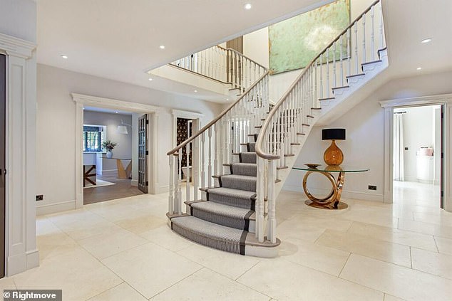 The detached property, which sits on six acres of land and has a swimming pool, a stable and an annex
