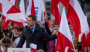 Trzaskowski, 53, has promised to support abortion and LGBTQ rights (Wojtek RADWANSKI)