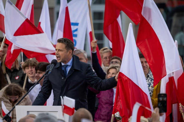 Trzaskowski, 53, has promised to support abortion and LGBTQ rights (Wojtek RADWANSKI)
