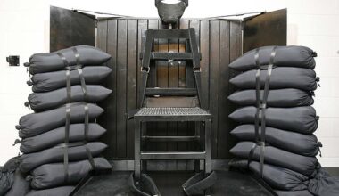 A chair sits in the execution chamber at the Utah State Prison. It is designated for firing squad, an archaic execution method making a comeback